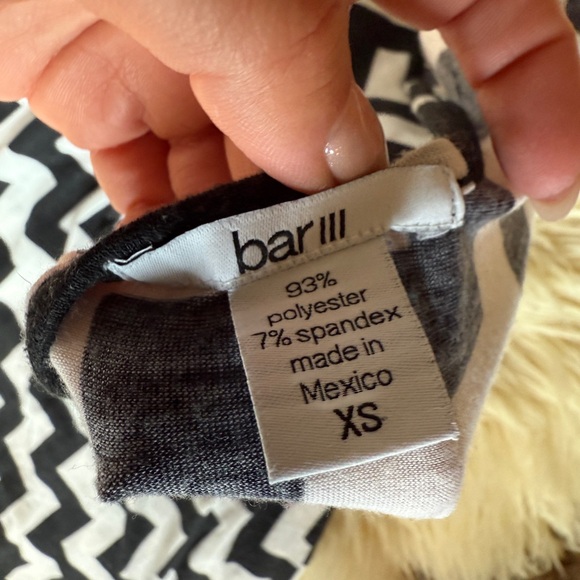 Bar III Black and White Sleeveless Bodycon Maxi Dress - Picture 2 of 2